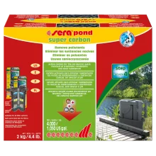 Sera Pond Super Carbon активоване вугілля для усунення шкідливих речовин в ставках, 2 кг