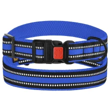 Нашийник BronzeDog Urban Mesh, для собак, нейлон і 3-D сітка, фастекс пластик, синій, 43-66×2.5 см
