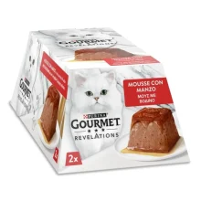 Вологий корм Purina Gourmet Revelations для дорослих котів, з яловичиною та підливкою, мус, 2 × 57 г