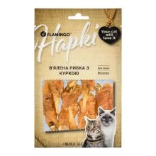 Ласощі Flamingo для котів, в'ялена рибка з куркою, 50 г