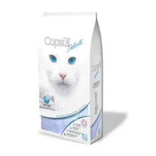 Наповнювач Capsull Delicate baby powder кварцовий, для котячого туалету, капсули 3 мм, 15 кг