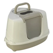 Закритий туалет Moderna Flip Cat для кішок, кутовий, пурпурний, 56 х 45 х 39 см