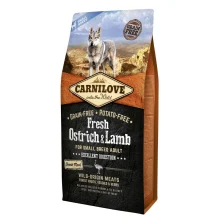 Сухий корм Carnilove Fresh Ostrich & Lamb for Small Breed Dogs, для собак, 6 кг
