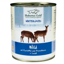 Консерви Hubertus Gold Wild mit Kartoffel для собак, дичина з картоплею та брусницею, 800 г