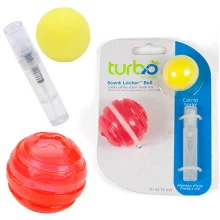 Іграшка Coastal Turbo Scent Locker Ball з пресованої котячої м'яти, для котів, кругла, червона