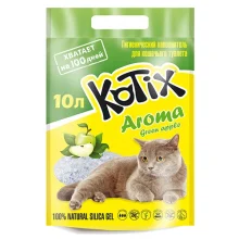 Силікагелевий наповнювач Kotix Green Apple для котячого туалету, з ароматом яблука, 3.8 л