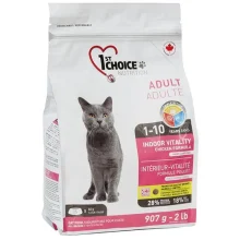 Сухий корм 1st Choice Adult Indoor Vitality Chicken для котів від 1 до 10 років, з куркою, 2.72 кг