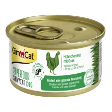 Вологий корм GimCat Shiny Cat Superfood для котів, з куркою і травою, 70 г