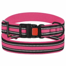 Нашийник BronzeDog Urban Mesh, для собак, нейлон і 3-D сітка, фастекс пластик, рожевий, 30-40×2 см