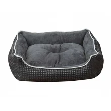 Лежак Animall Nena Star для собак і котів, з малюнком, розмір L, 62×50×17 см, темно-сірий