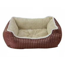 Лежак Animall Nena Star для собак і котів, з малюнком, розмір XL, 84×66×19 см, бордо