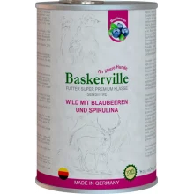 Вологий корм Baskerville Sensitive Wild Mit для собак, оленина з чорницею і спіруліна, 800 г