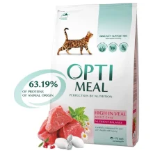 Сухий корм Optimeal для дорослих котів, з телятиною, 300 г