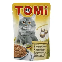 Консерви Tomi poultry rabbit з птицею і кроликом, для котів, вологий корм, пауч, 100 г