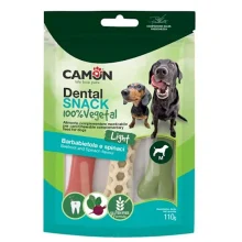 Ласощі Dental Snak Mix, кісточки з солодкої картоплі зі смаком буряка та шпинату, натуральні, 110 г, M, 8.5 см