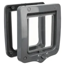 Дверцята Trixie 4-Way Flap Door для котів, пластик, безшумні, сірий, 20×22 см