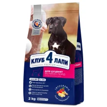 Сухий корм Клуб 4 Лапи Puppies Large Breeds Premium для цуценят великих порід, з куркою, 2 кг