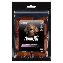 Лакомства AnimAll Platinum Мини колбаски с уткой для собак, 100 г
