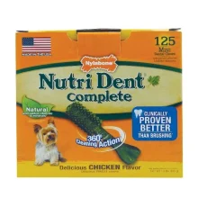 Ласощі Nylabone Nutri Dent Chicken Mini для чищення зубів для собак, смак курки, 125 шт, ціна за 1 шт