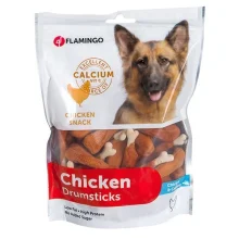 Ласощі Flamingo Chicken Snack Calcium Bone для собак, куряча ніжка з кальцієм, 400 г