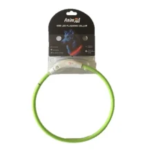 Нашийник AnimAll LED  для котів і собак, розмір S, 35 см, зелений