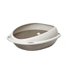 Пластиковий туалет Georplast Shuttle для котів, 45×36×15.5 см, сірий