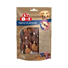Ласощі для собак 8in1 Triple Flavour шашлички, 6 шт, 113 г