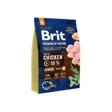 Сухий корм Brit Premium Dog Junior, для цуценят середніх порід, 3 кг