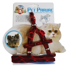 Набір нашийник з повідцем Croci Gatto Scottish для котів, нейлон, червоний, 23-33×1 см/120×1 см