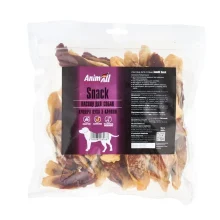 Ласощі AnimAll Snack кролячі вуха з м'ясом качки, для собак, 500 г