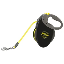 Повідець-рулетка Flexi Neon Giant M для собак до 25 кг, 8 м, стрічка, чорна