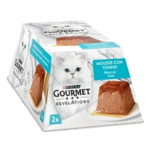 Вологий корм Purina Gourmet Revelations для дорослих котів, з тунцем та підливкою, мус, 2 × 57 г