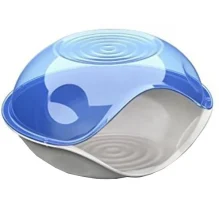 Будиночок-печера Georplast Transparent для котів і собак, 57×48×32 см, синій