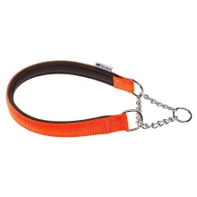 Нейлоновий нашийник з металевим ланцюжком Ferplast Daytona CSS25 / 60 Orange для собак, A: 60 см, B: 25 см