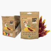 Ласощі м'ясне Croci Happy Farm, для собак, оленина з манго, 80 г, 12 пач / уп, ціна за 1 пачку