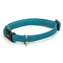Нашийник Croci Soft Reflective для собак, світловідбиваючий, нейлон, блакитний, 30-45×1.5 см