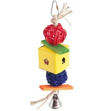 Іграшка Flamingo Papyr Parakeet Toy Cube Small плетені підвісна, для середніх і великих папуг