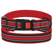 Нашийник BronzeDog Urban Mesh, для собак, нейлон і 3-D сітка, фастекс пластик, червоний, 30-40×2 см