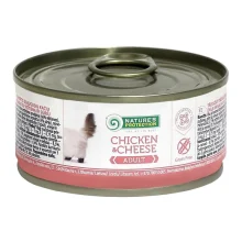 Консерва Natures Protection Adult Chicken & Cheese для дорослих котів, 100 г