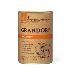 Вологий корм Grandorf Veal & Turkey Adult для дорослих собак, телятина з індичкою, 400 г