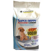 Пелюшки Croci Super Nappy для собак, з активованим вугіллям, 57×54 см, 14 шт