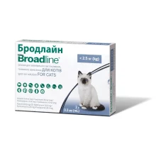 Краплі Boehringer Ingelheim Broadline Спот-он проти паразитів для котів, S, до 2.5 кг, ціна за 1 аплікатор