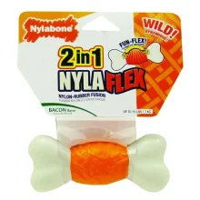 Іграшка Nylabone NylaFlex Bone кістка для собак до 7 кг, з помірним стилем гризенія, смак бекону