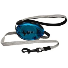 Поводок-рулетка Flamingo Dogx2Go Belt Glassy S для собак до 12 кг, світловідбиваючі стрічка, зелена, 2 м