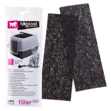 Ferplast L483 Aktive Coal Filter Запасний вугільний фільтр для котячого туалету Genica, 24x10x5,3 см