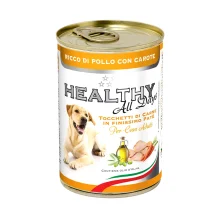 Консерва Healthy All Days, паштет зі шматочками, курятина з морковою, для собак, 400 г