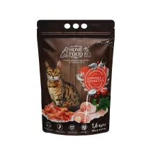 Сухий корм Home Food Супер-преміум для активних котів, з куркою і креветкою, 1.6 кг