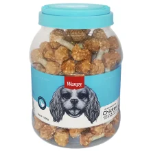Ласощі Wanpy Chicken Jerky & Rice Dumbells кістка-гантель з в'яленої куркою і рисом, для собак, 1 кг