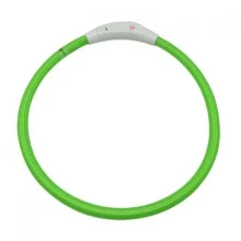 Нашийник LED світиться Croci для собак, USB, силікон, зелений, 40 см
