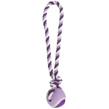 Іграшка Flamingo Cotton Rope With Tennis Ball м'яч на канаті, для собак, S, 6х6х40 см